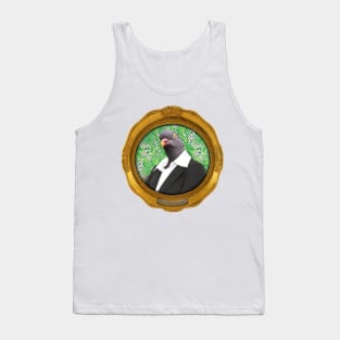 Green Pigeon Lady in Vintage Frame Tank Top